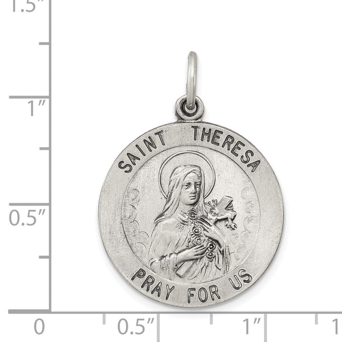 Million Charms 925 Sterling Silver Religious Saint Theresa Medal