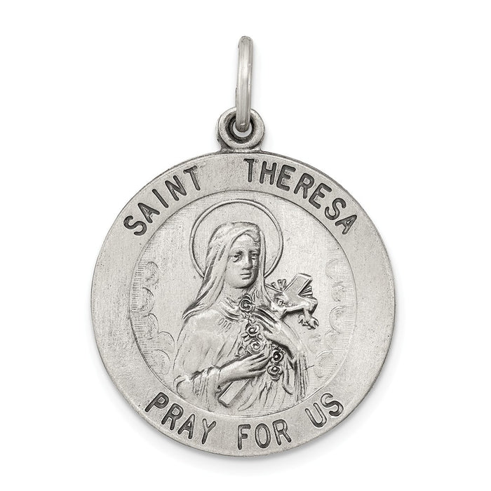 Million Charms 925 Sterling Silver Religious Saint Theresa Medal