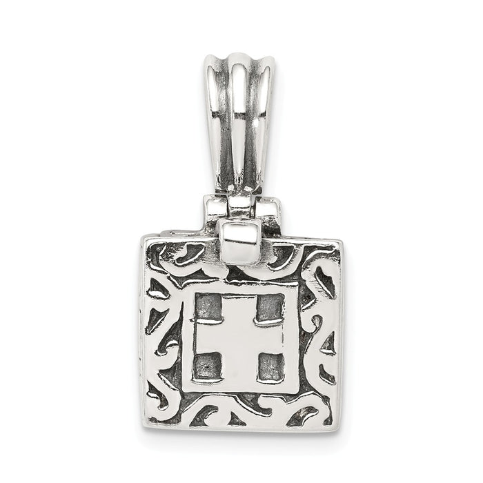 Million Charms 925 Sterling Silver Faith & Hope Prayer Box Pendant