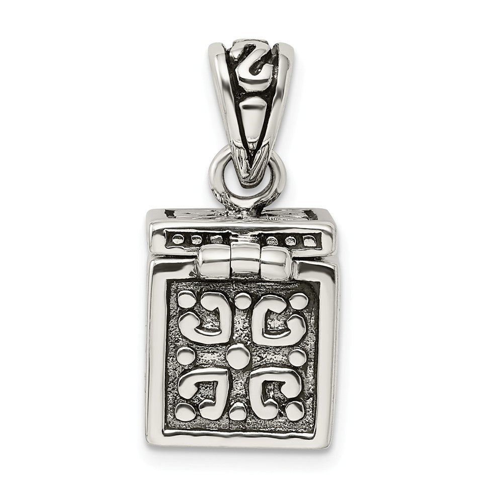 Million Charms 925 Sterling Silver Square Prayer Box Pendant