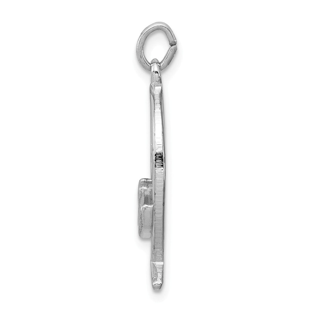 Million Charms 925 Sterling Silver Rhodium-Plated Ichthus Fish Charm