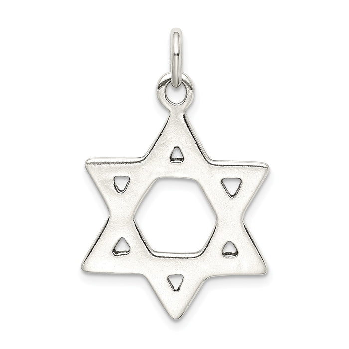 Million Charms 925 Sterling Silver Antiqued Religious Jewish Star Of David Charm