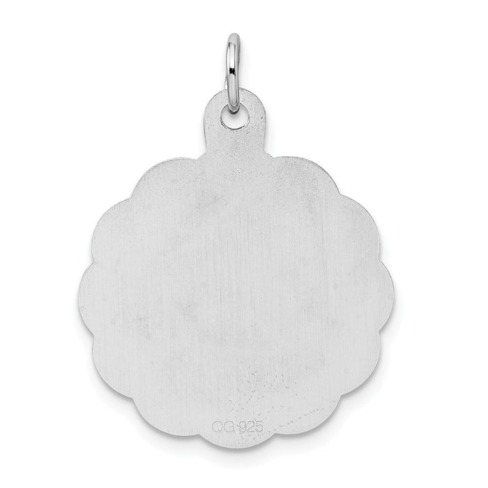 Million Charms 925 Sterling Silver Rhodium-Plated Confirmation Disc Charm