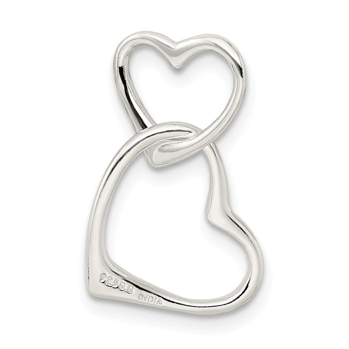 Million Charms 925 Sterling Silver Double Heart Pendant