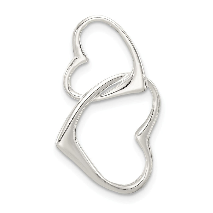 Million Charms 925 Sterling Silver Double Heart Pendant