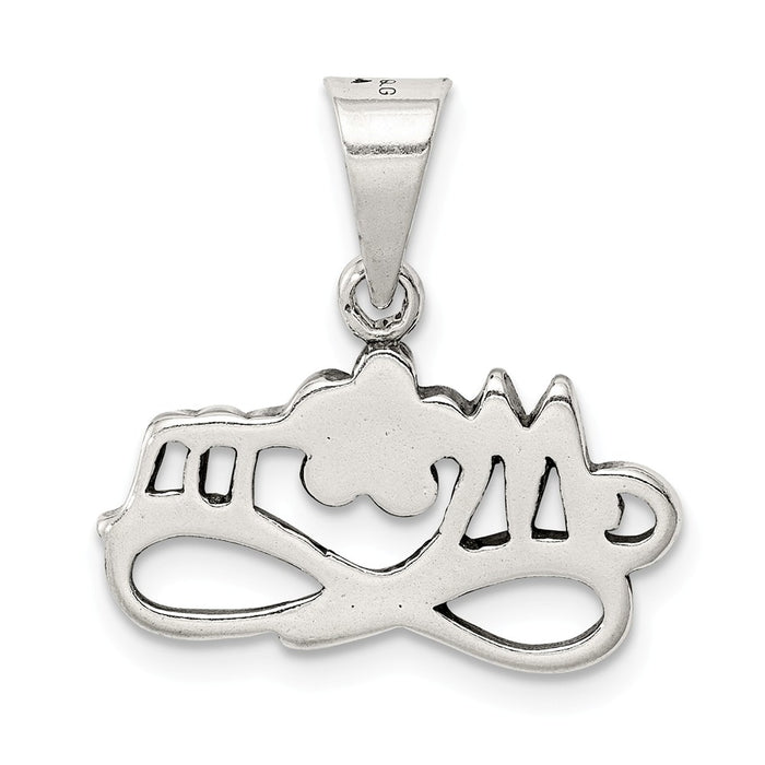 Million Charms 925 Sterling Silver Antiqued Mom Charm