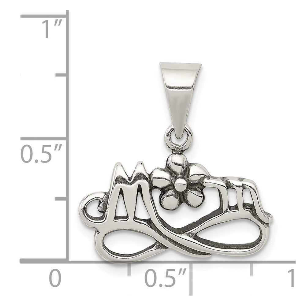 Million Charms 925 Sterling Silver Antiqued Mom Charm
