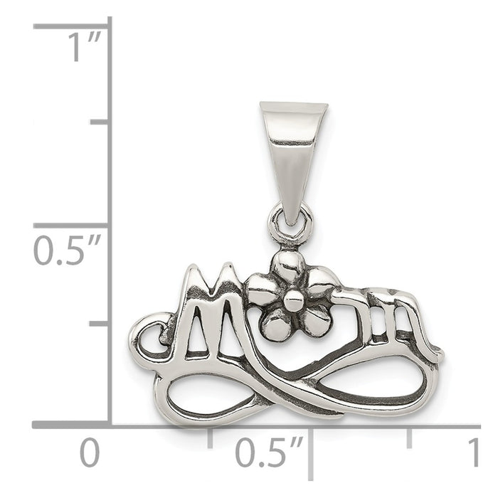 Million Charms 925 Sterling Silver Antiqued Mom Charm