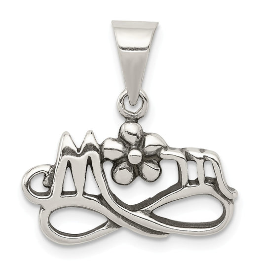 Million Charms 925 Sterling Silver Antiqued Mom Charm