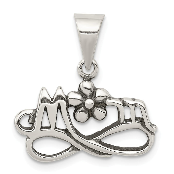 Million Charms 925 Sterling Silver Antiqued Mom Charm