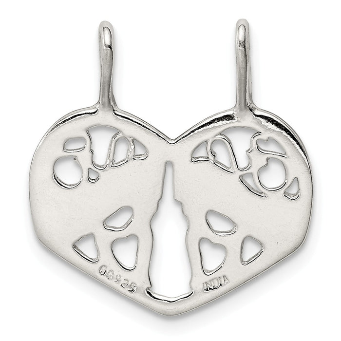 Million Charms 925 Sterling Silver Mother/Daughter Break Apart Charm