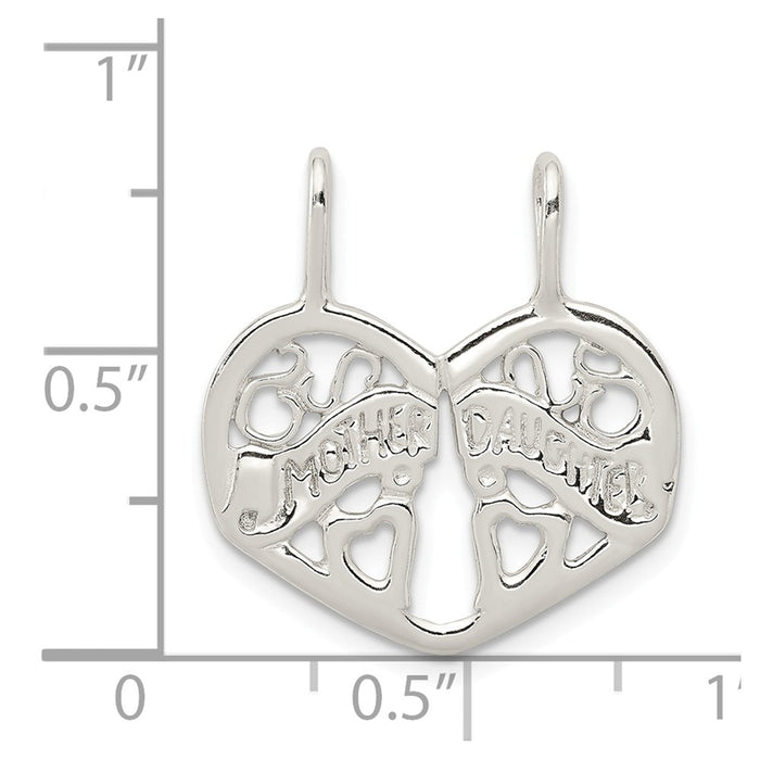 Million Charms 925 Sterling Silver Mother/Daughter Break Apart Charm