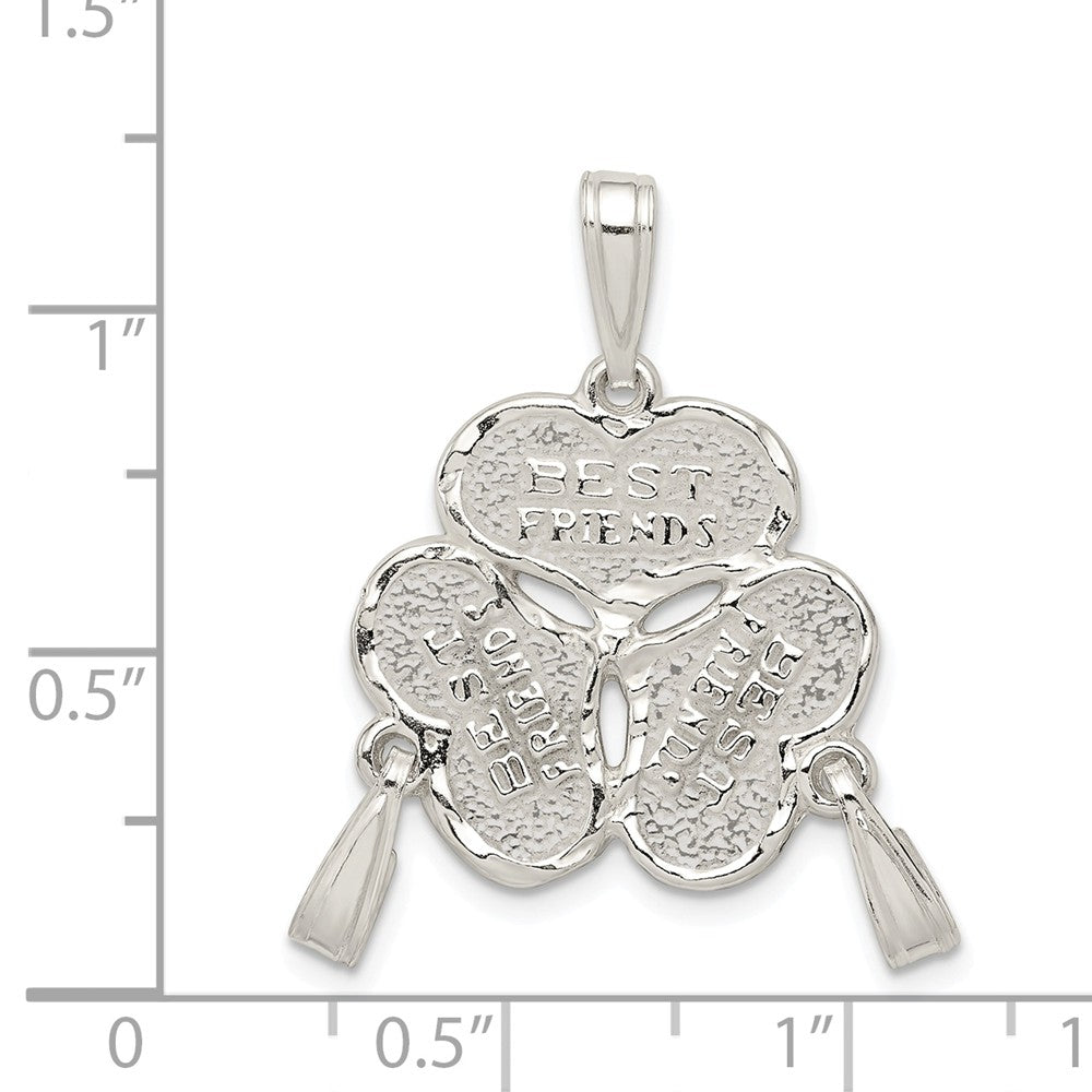 Million Charms 925 Sterling Silver 3-Piece Best Friends Charm