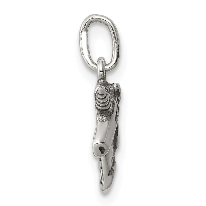 Million Charms 925 Sterling Silver Antiqued Unicorn Head Charm