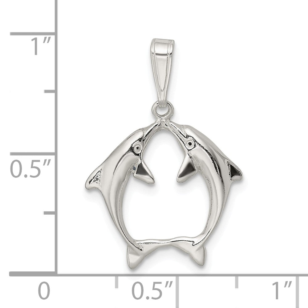 Million Charms 925 Sterling Silver Dolphin Pendant