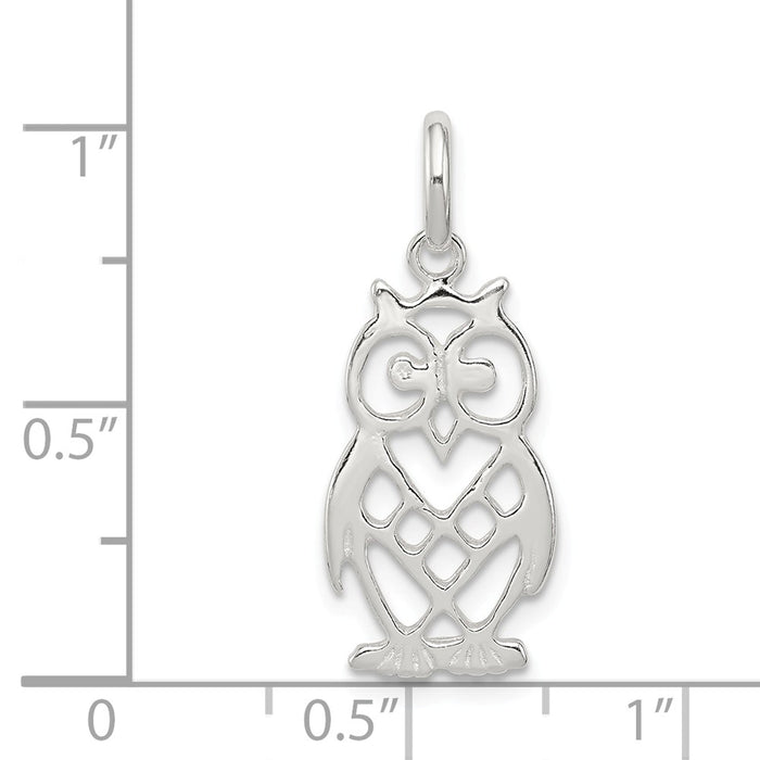 Million Charms 925 Sterling Silver Owl Charm