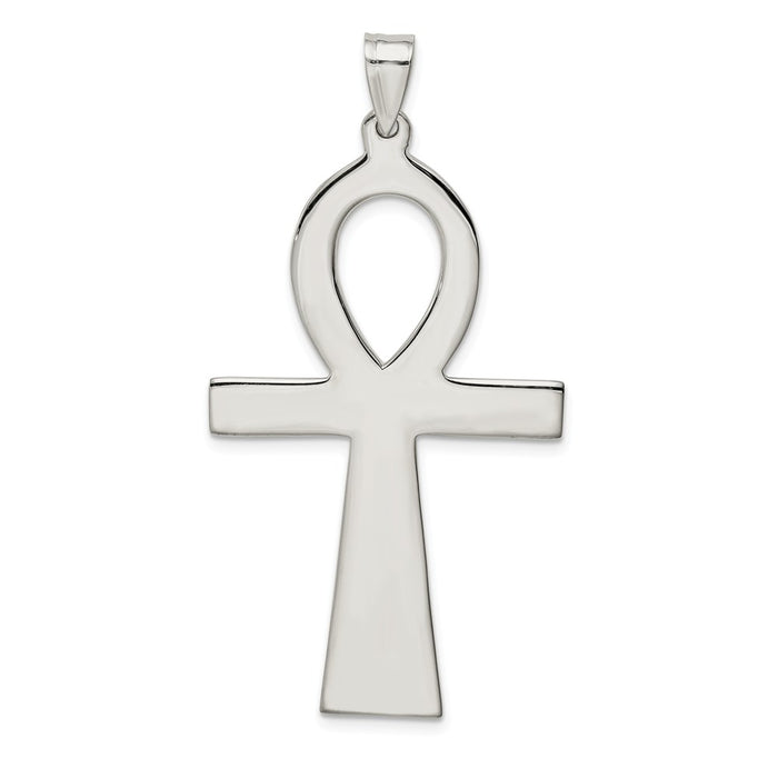 Million Charms 925 Sterling Silver Ankh Relgious Cross Pendant