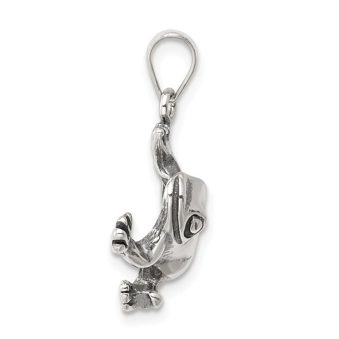 Million Charms 925 Sterling Silver Antiqued Frog Charm