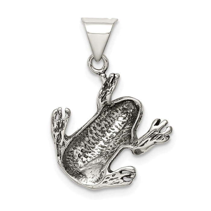 Million Charms 925 Sterling Silver Antiqued Frog Charm