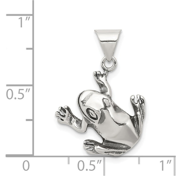 Million Charms 925 Sterling Silver Antiqued Frog Charm