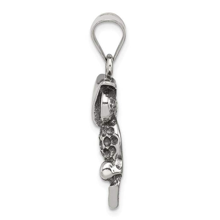 Million Charms 925 Sterling Silver Antiqued Owl Charm