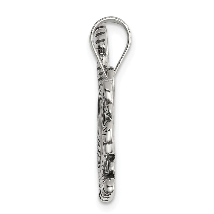 Million Charms 925 Sterling Silver Antiqued Tiger Charm