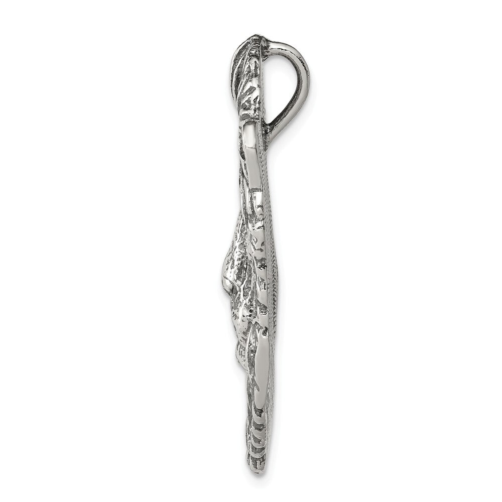 Million Charms 925 Sterling Silver Antiqued Lion Head Pendant