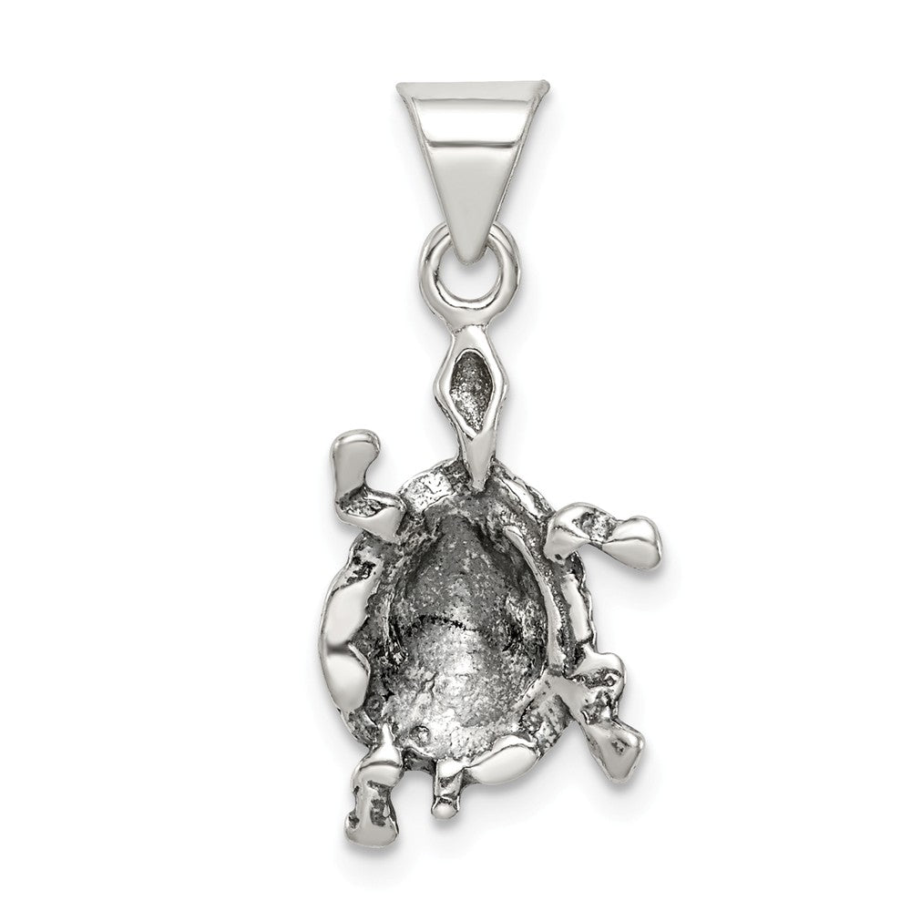 Million Charms 925 Sterling Silver Antiqued Turtle Charm