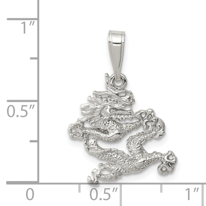 Million Charms 925 Sterling Silver Dragon Pendant