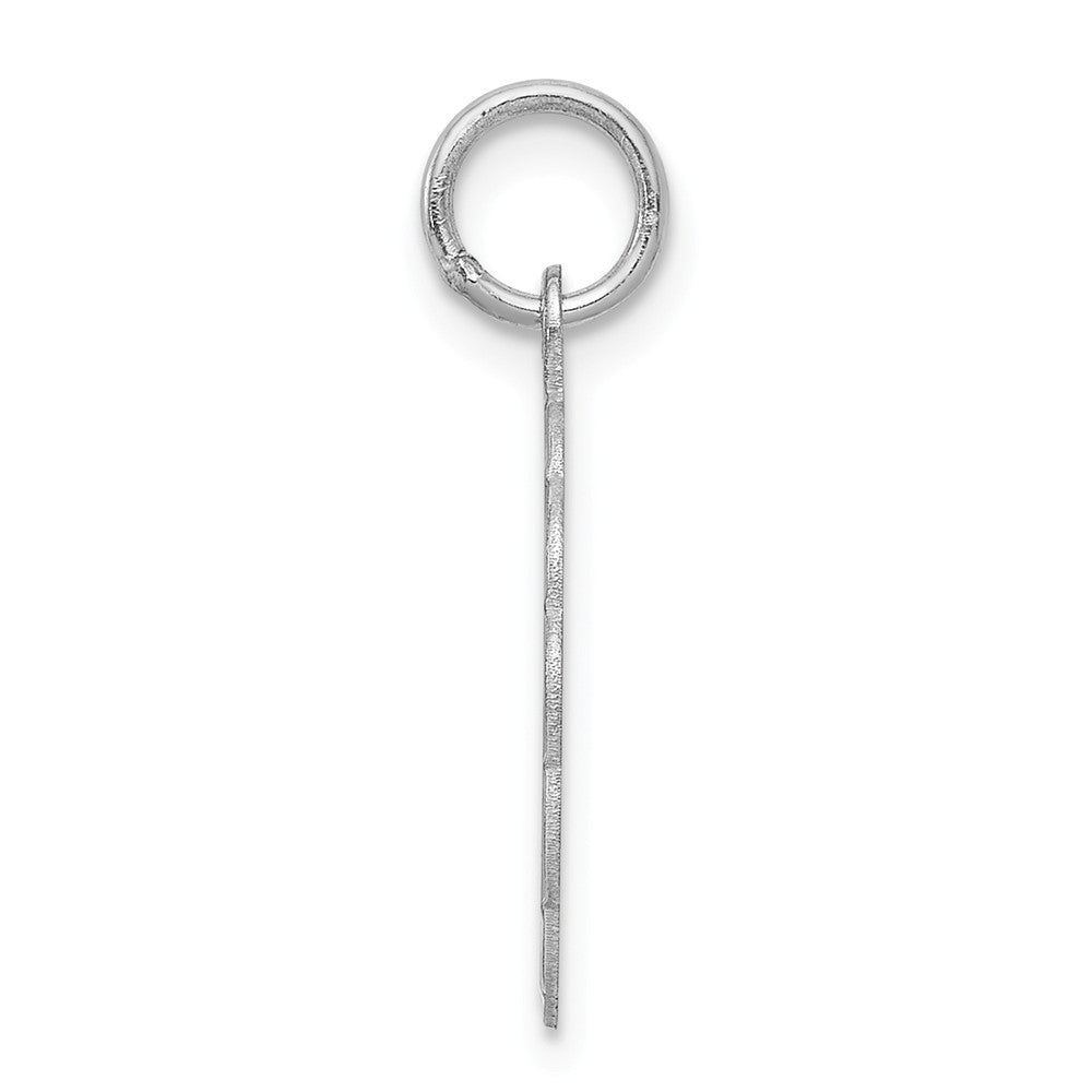 Million Charms 925 Sterling Silver Rhodium-Plated Brocaded Alphabet Letter Initial K Charm