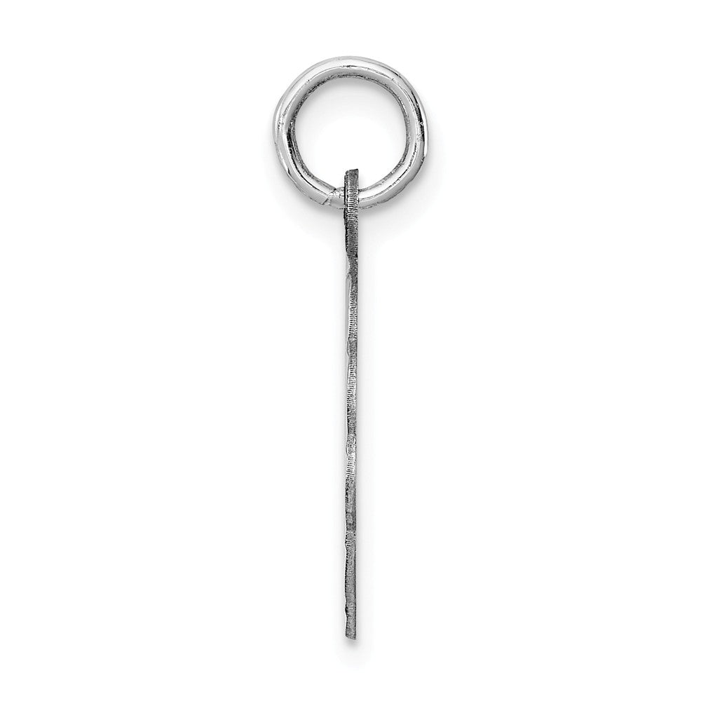 Million Charms 925 Sterling Silver Rhodium-Plated Brocaded Alphabet Letter Initial N Charm