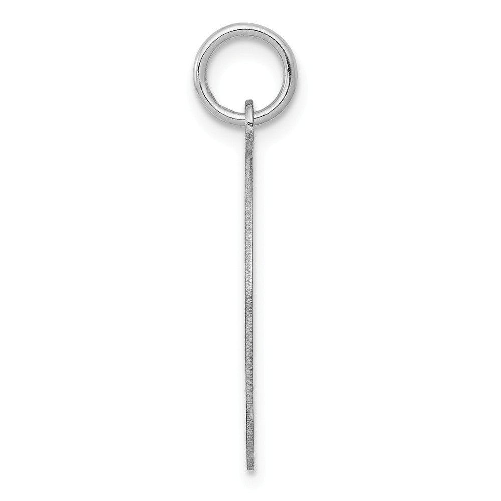 Million Charms 925 Sterling Silver Rhodium-Plated Brocaded Alphabet Letter Initial F Charm