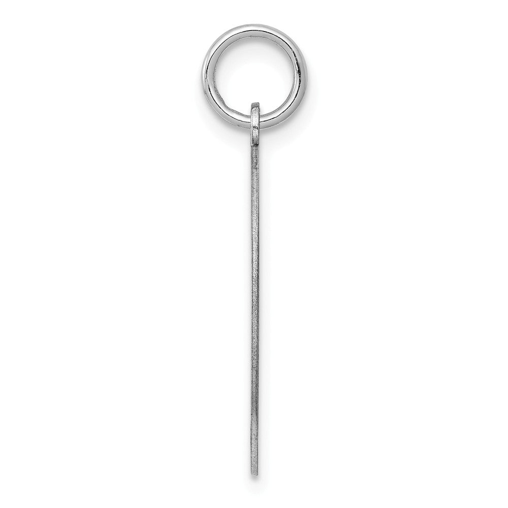 Million Charms 925 Sterling Silver Rhodium-Plated Brocaded Alphabet Letter Initial S Charm