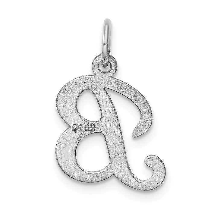 Million Charms 925 Sterling Silver Rhodium-Plated Stamped Alphabet Letter Initial B Charm