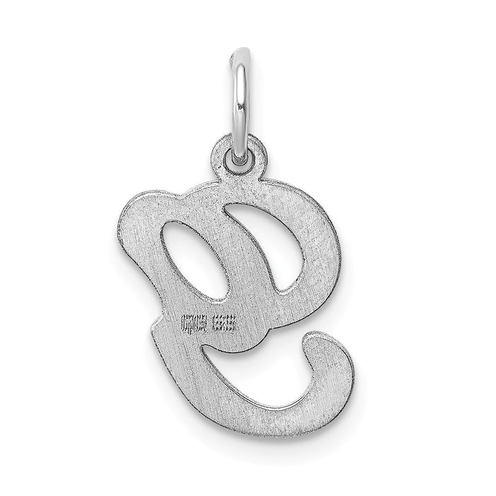 Million Charms 925 Sterling Silver Rhodium-Plated Stamped Alphabet Letter Initial G Charm