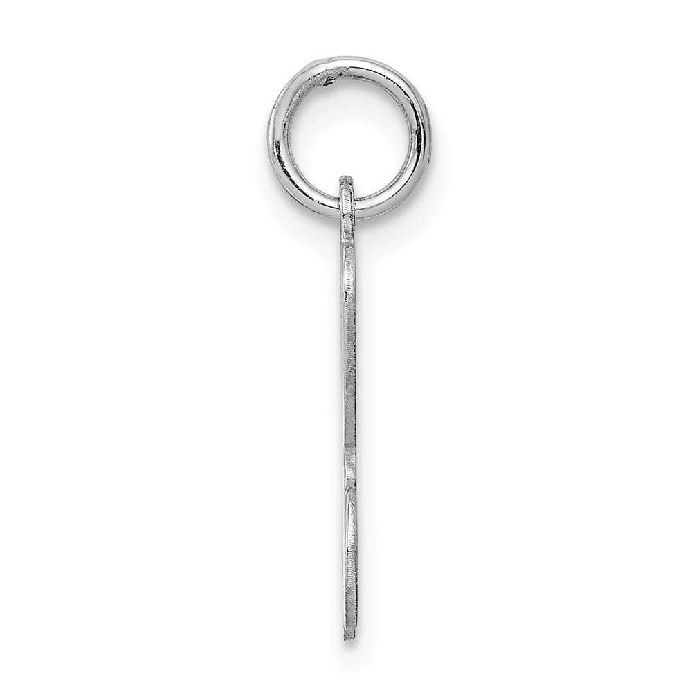 Million Charms 925 Sterling Silver Rhodium-Plated Stamped Alphabet Letter Initial H Charm