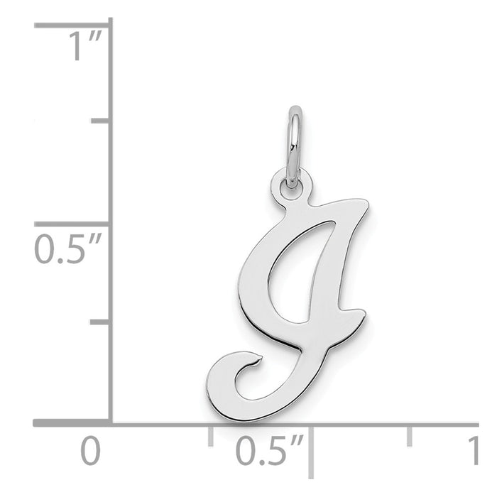 Million Charms 925 Sterling Silver Rhodium-Plated Stamped Alphabet Letter Initial I Charm