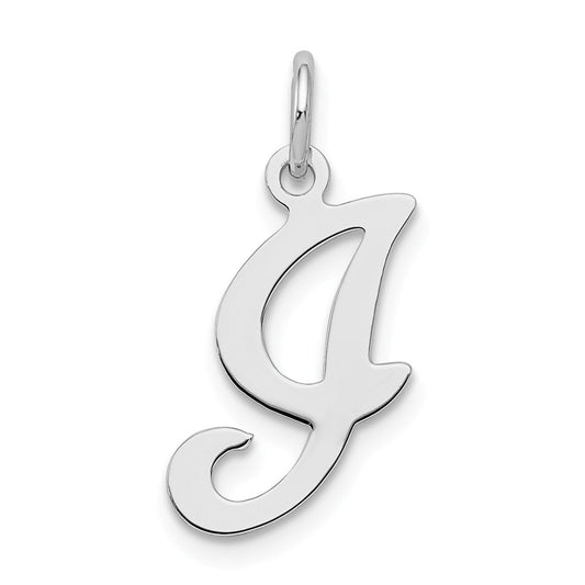 Million Charms 925 Sterling Silver Rhodium-Plated Stamped Alphabet Letter Initial I Charm