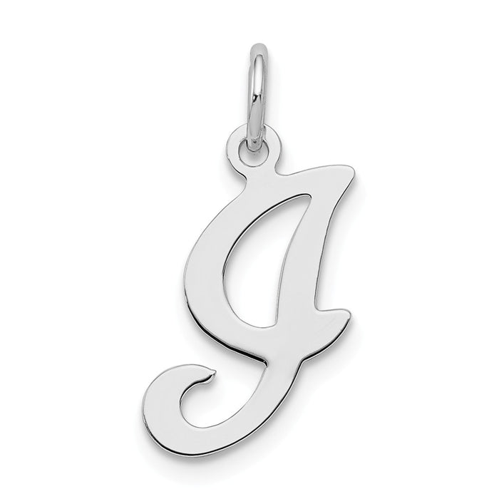 Million Charms 925 Sterling Silver Rhodium-Plated Stamped Alphabet Letter Initial I Charm