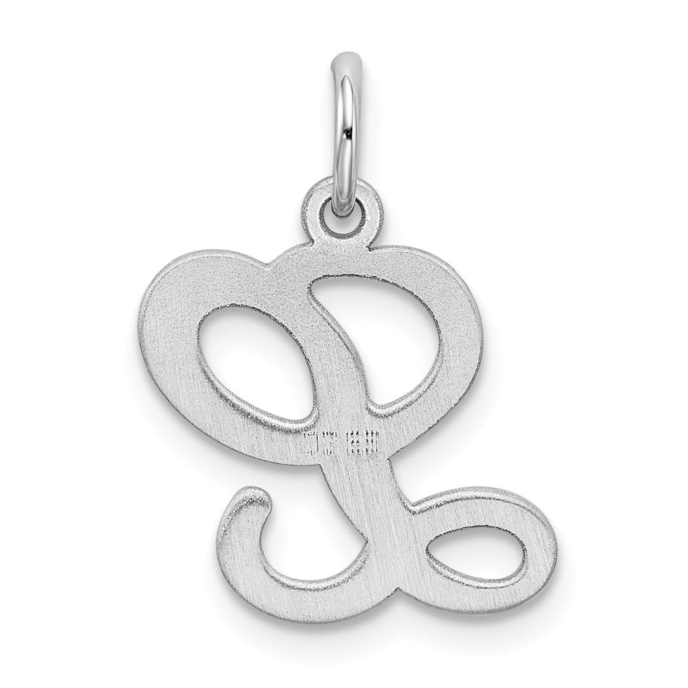 Million Charms 925 Sterling Silver Rhodium-Plated Stamped Alphabet Letter Initial L Charm