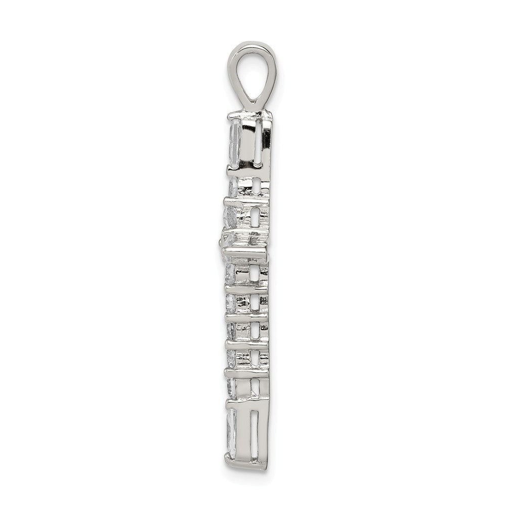 Million Charms 925 Sterling Silver (Cubic Zirconia) CZ Relgious Cross Pendant