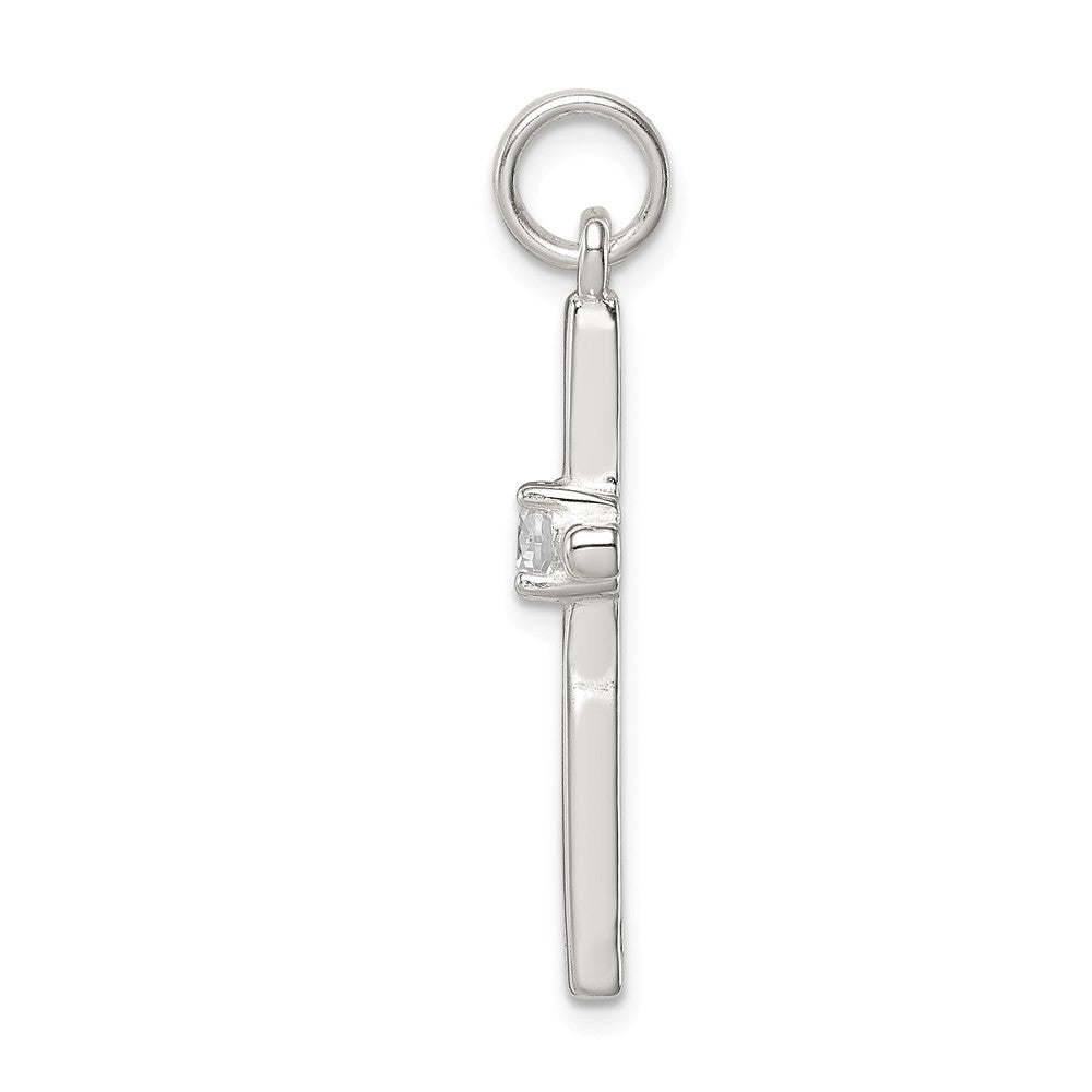 Million Charms 925 Sterling Silver (Cubic Zirconia) CZ Relgious Cross Charm