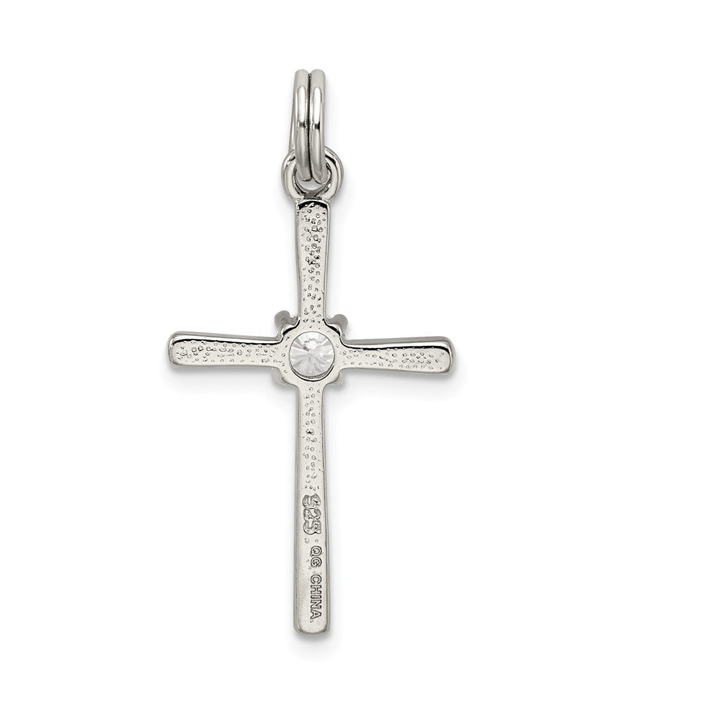 Million Charms 925 Sterling Silver (Cubic Zirconia) CZ Relgious Cross Charm