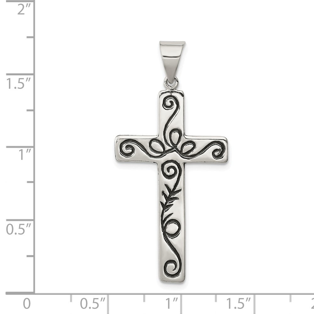 Million Charms 925 Sterling Silver Latin Relgious Cross Pendant