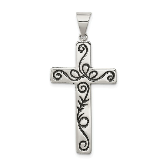 Million Charms 925 Sterling Silver Latin Relgious Cross Pendant