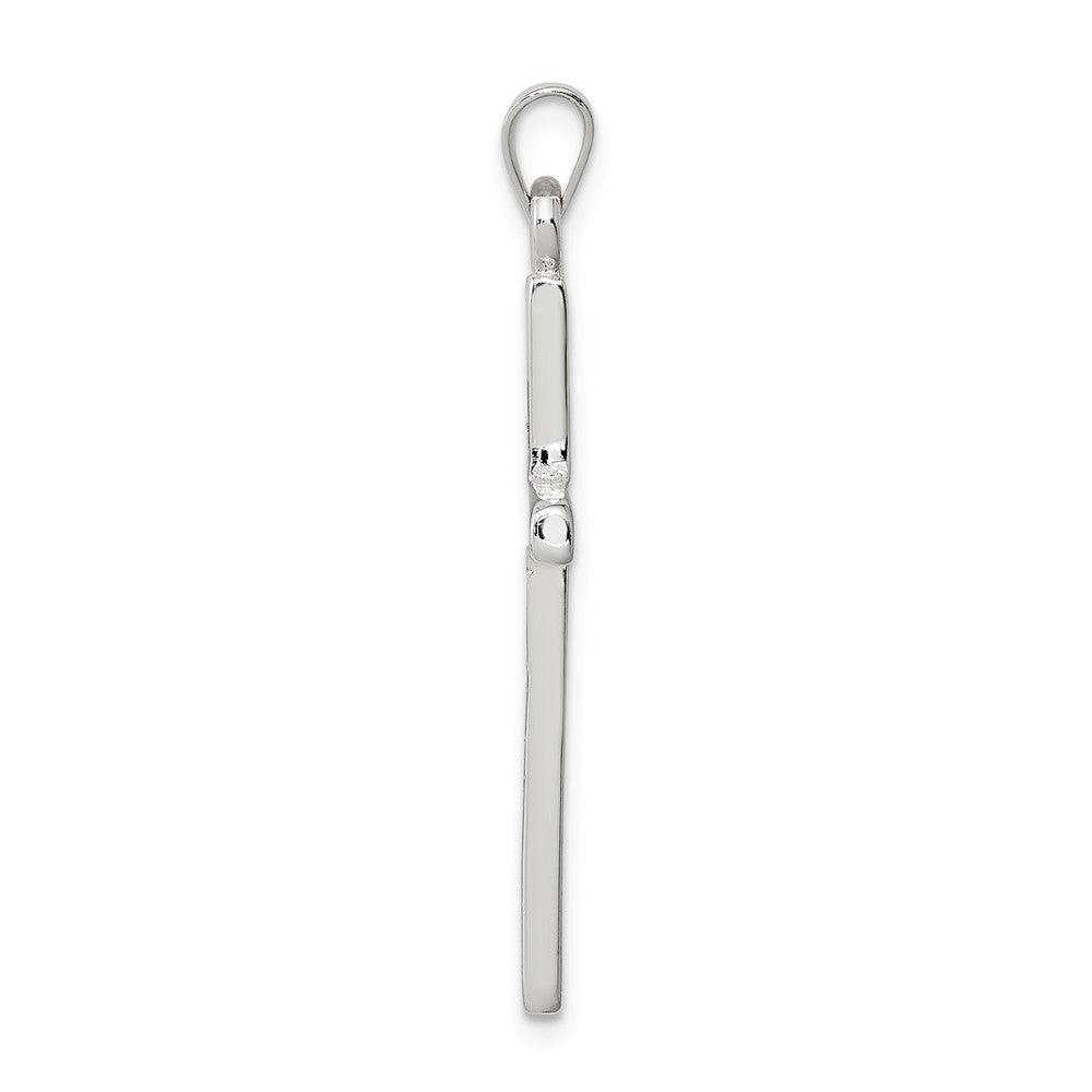 Million Charms 925 Sterling Silver Textured Relgious Cross Pendant