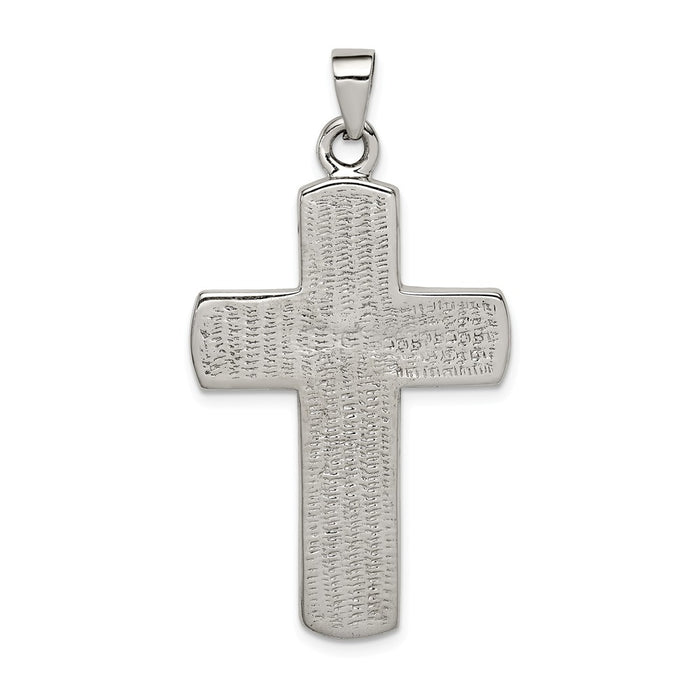 Million Charms 925 Sterling Silver Mulit-Colored Shell Relgious Cross Pendant
