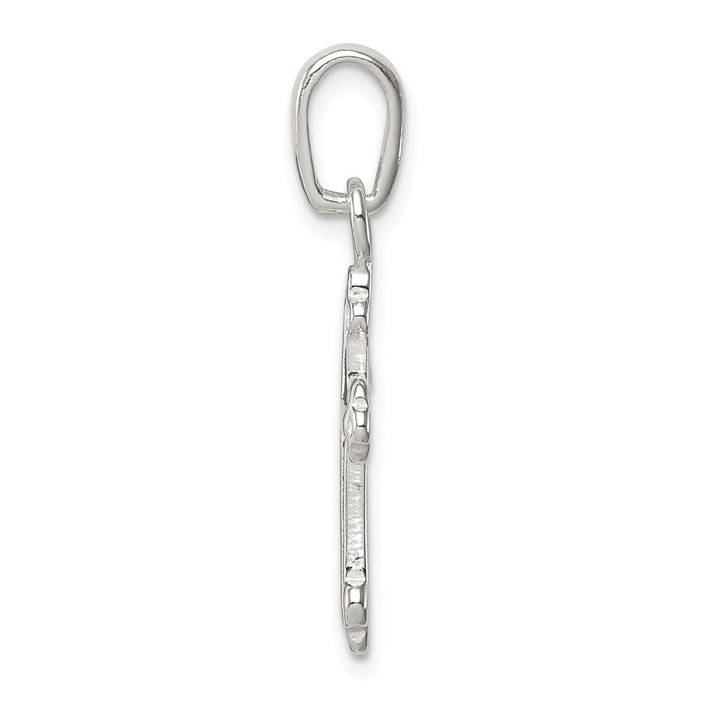 Million Charms 925 Sterling Silver Budded Relgious Cross Pendant