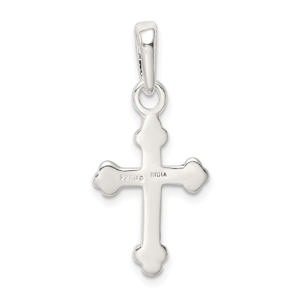 Million Charms 925 Sterling Silver Budded Relgious Cross Pendant
