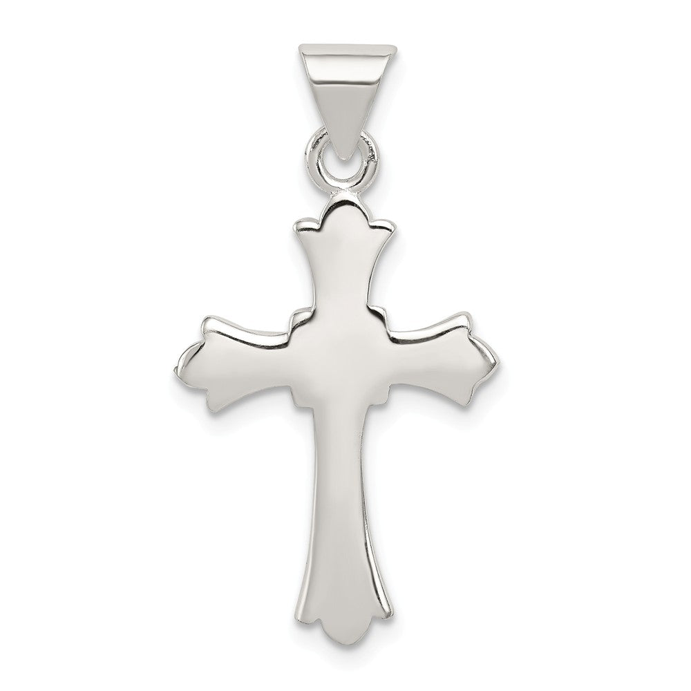 Million Charms 925 Sterling Silver Fleur De Lis Relgious Cross Pendant